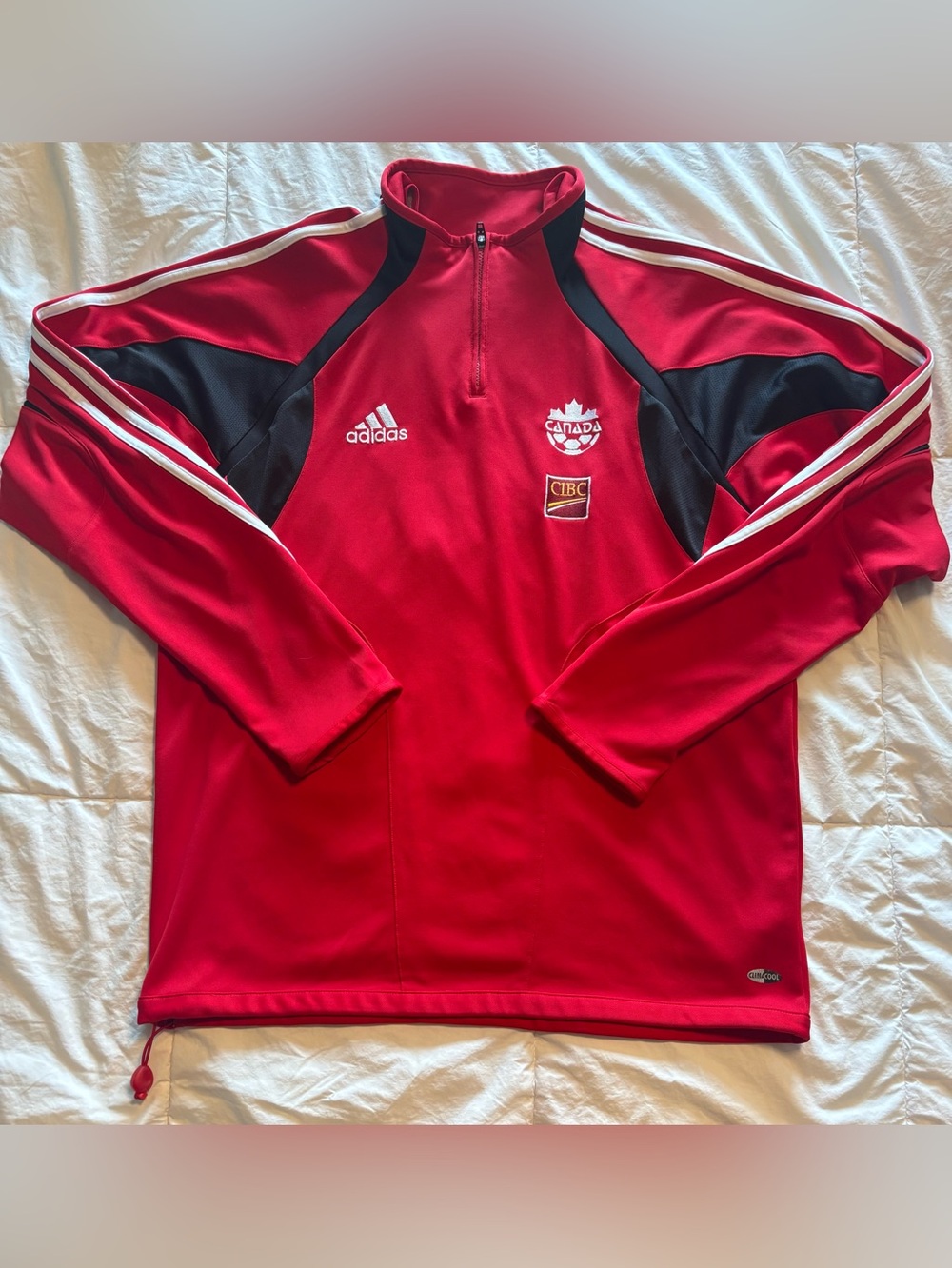 Player Issue adidas Canada Soccer Half-Zip Training Top Pullover